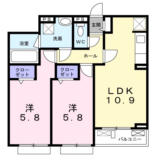 エフ　ヒルサイドテラス 間取り