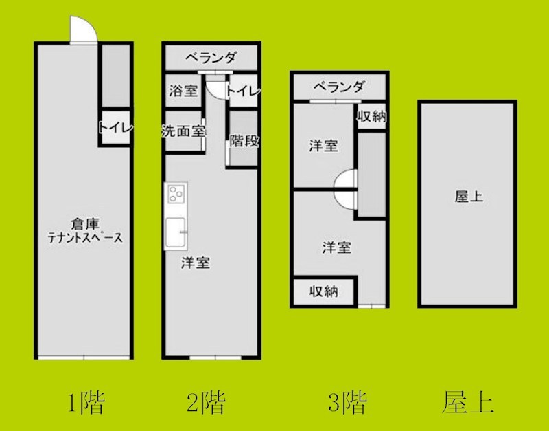 瓜破東4丁目貸家 間取り