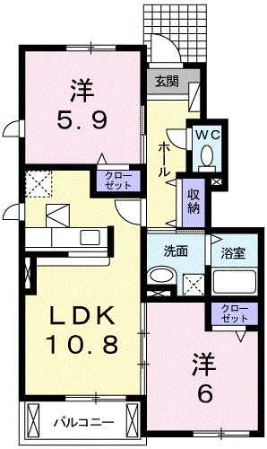 Ｏｌｉｖｅ　Ｃｏｕｒｔ 間取り