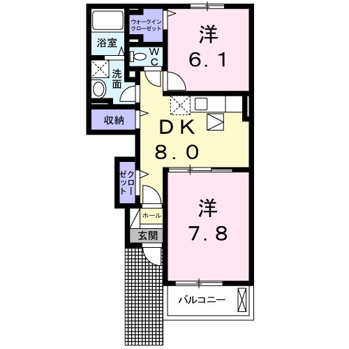 セントレア貝塚Ⅲ 間取り