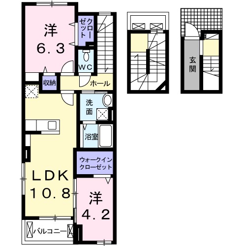 ヴィラアンソレイエⅡ 間取り