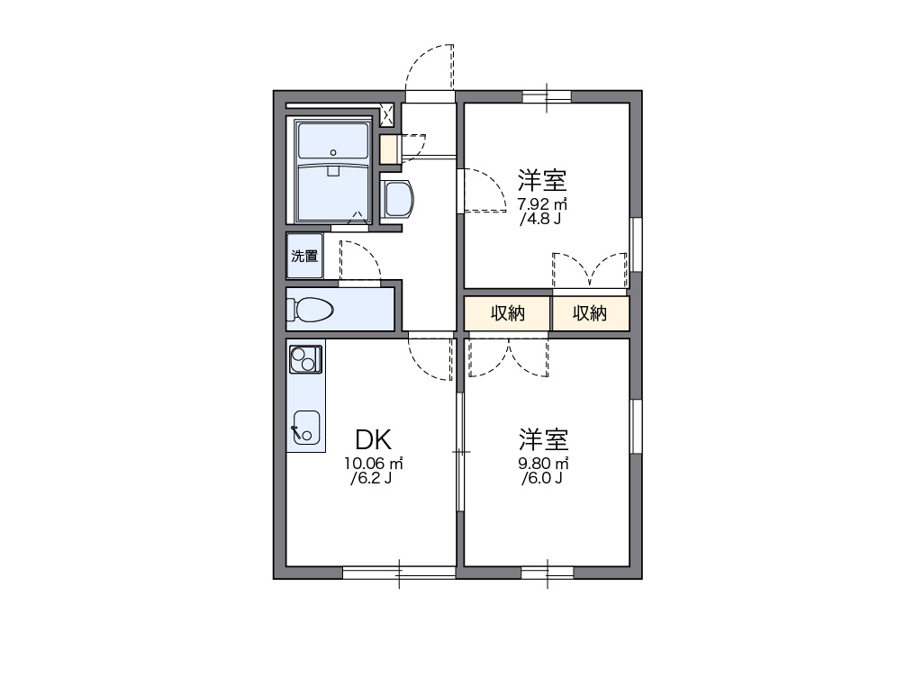 レオパレス西宮北Ｂ 間取り