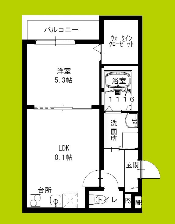 フジパレス春木駅北Ⅰ番館 間取り