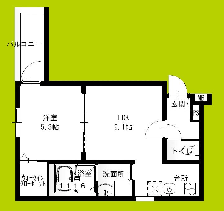 フジパレス春木駅北Ⅰ番館 間取り