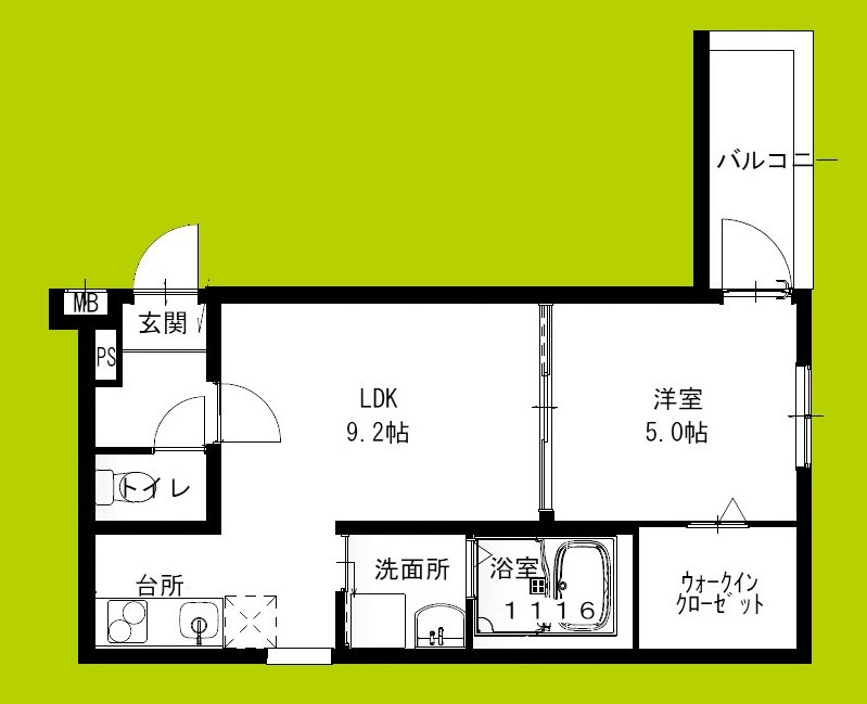 フジパレス春木駅北Ⅰ番館 間取り