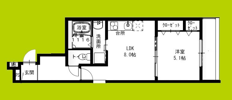 フジパレス春木駅北Ⅱ番館 間取り
