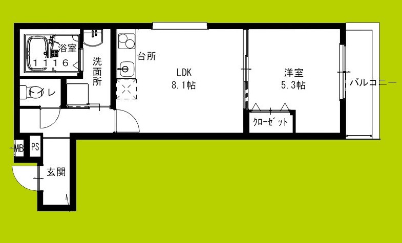 フジパレス春木駅北Ⅱ番館 間取り