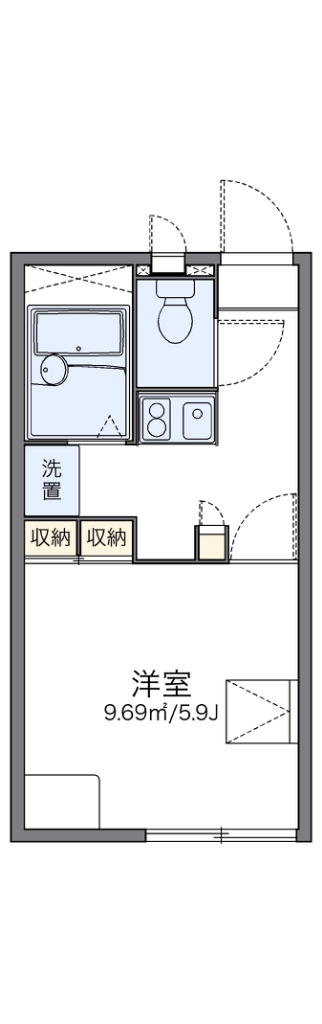 レオパレスパレス猪名寺 間取り