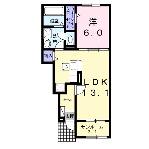 ツイテールⅠ 間取り