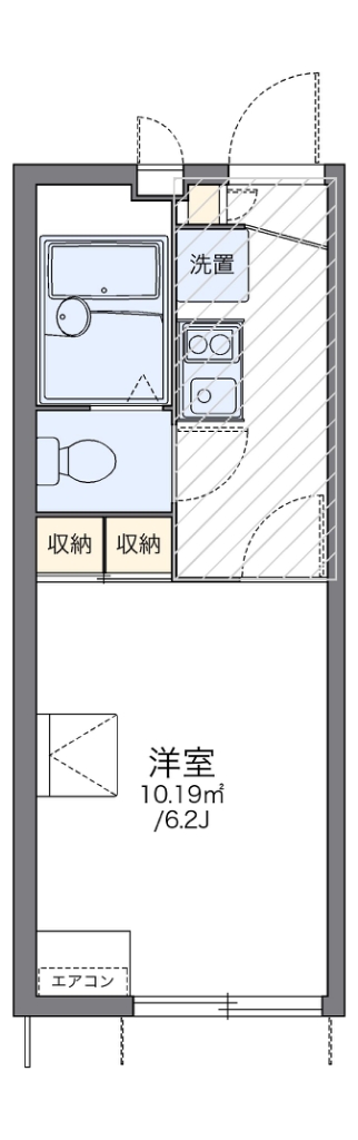 レオパレスステュディオ箕面Ⅱ 間取り