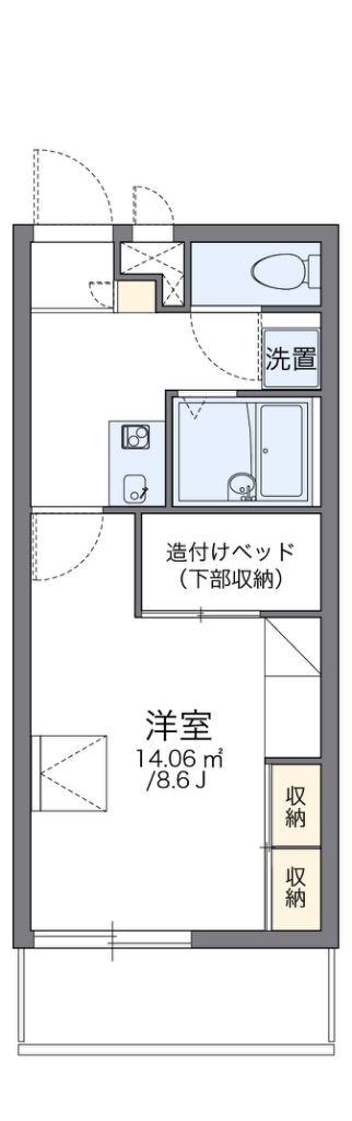 レオパレスフォレスト錦 間取り