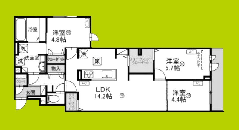 （仮称）阿倍野区松崎町4丁目PJ 間取り