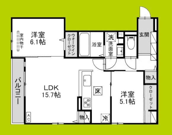 カリーノディモーラ 間取り図