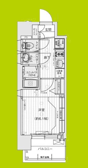 プレサンス東小橋エレディータ 間取り図