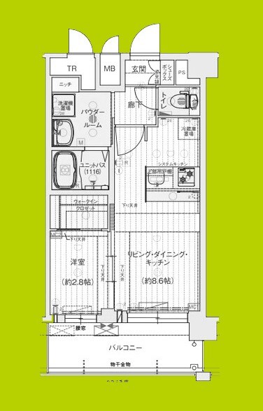 プレサンス東小橋エレディータ 間取り図