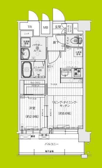 プレサンス東小橋エレディータ 間取り図