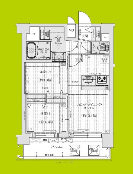 プレサンス東小橋エレディータ 間取り図