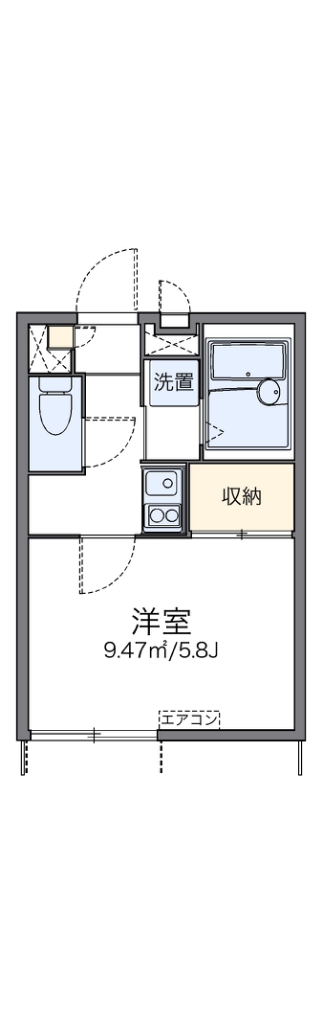 レオパレスモンターニュ日向 間取り