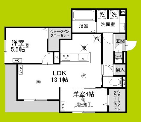 トリシア北巽 間取り図