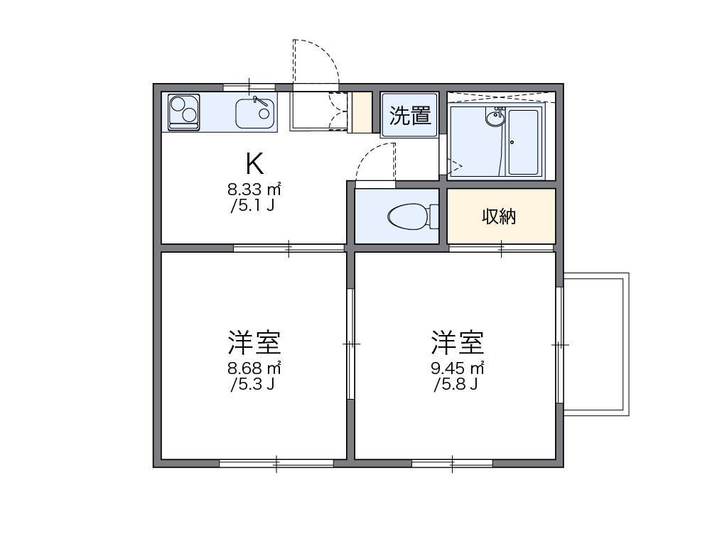 レオパレスアムール 間取り
