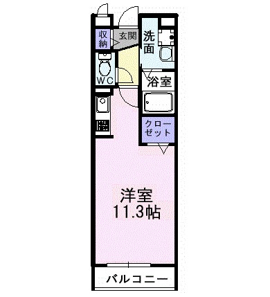 アンソレイエ　Ⅰ 間取り