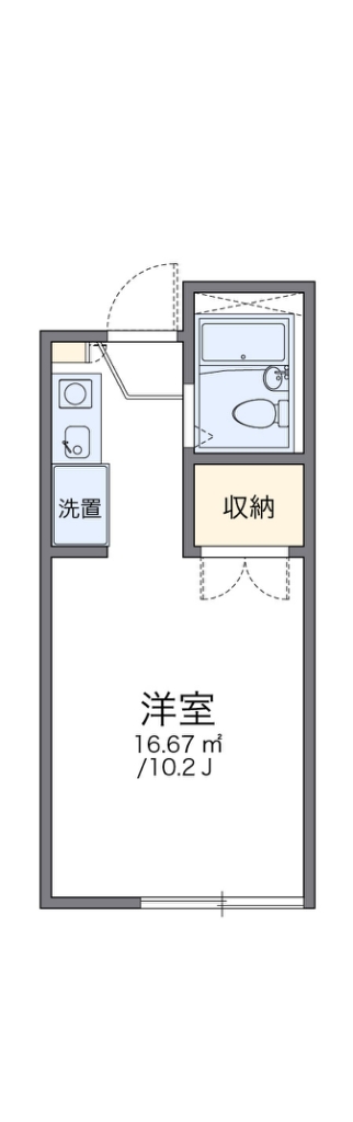 レオパレス東大路ハシモト 間取り