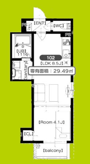 アパート鶏冠木 間取り