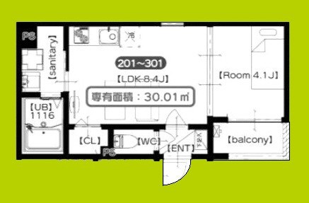 アパート鶏冠木 間取り図