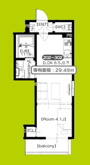 アパート鶏冠木 間取り図