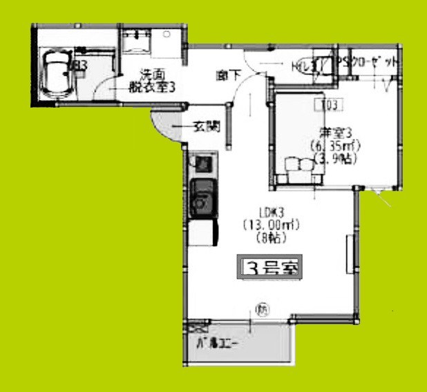 S Apt.門真城垣町 間取り図