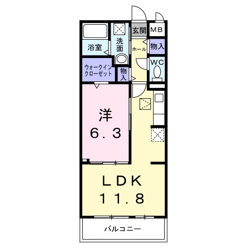 メゾンルミネ若松 間取り図
