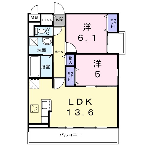 蔵垣内２丁目アパート 間取り