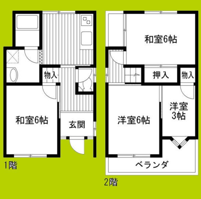 西淀川区中島一丁目戸建て 間取り