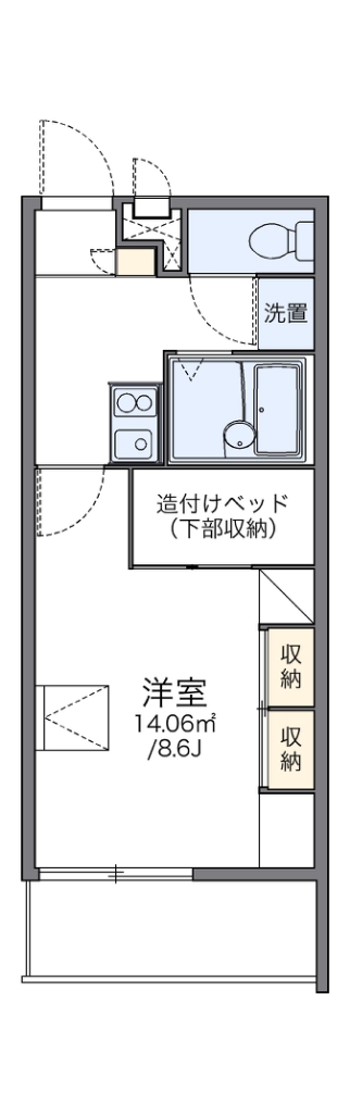 レオパレスプレノタートⅢ 間取り