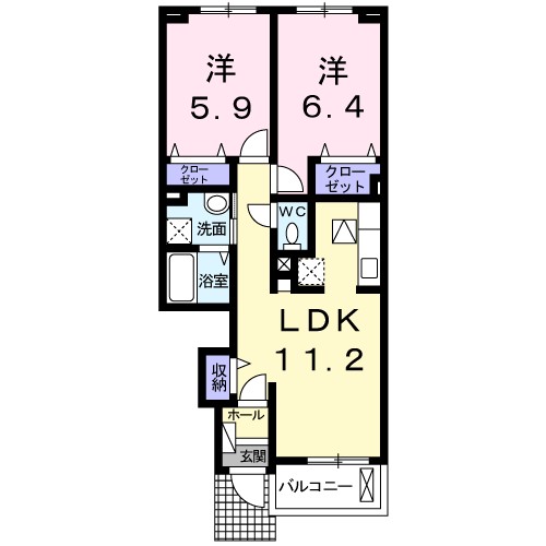 カーサ　イナバ 間取り