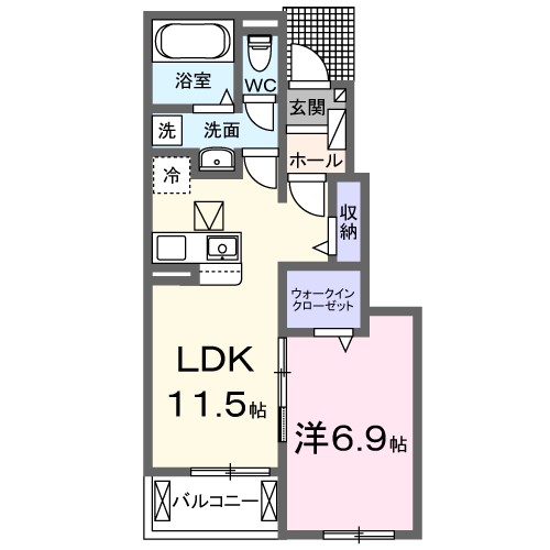額原町アパートＫ・Ⅱ 間取り図