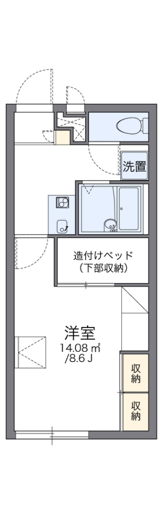 レオパレスＢｌａｎｃＣｈｅｖａｌ　Ⅱ 間取り