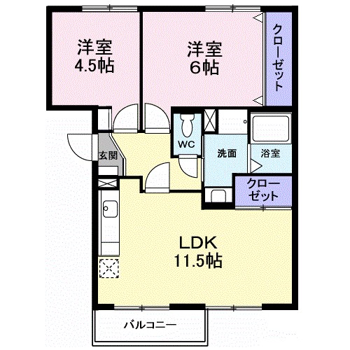 アネックス陵南 間取り
