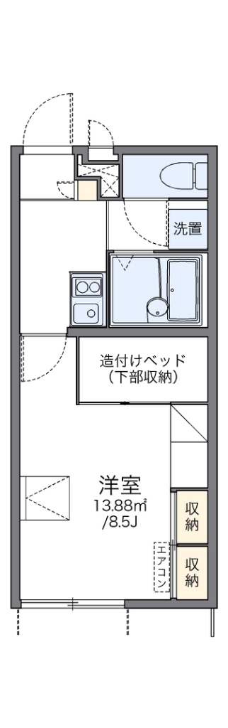 レオパレスレインボー松ヶ丘 間取り