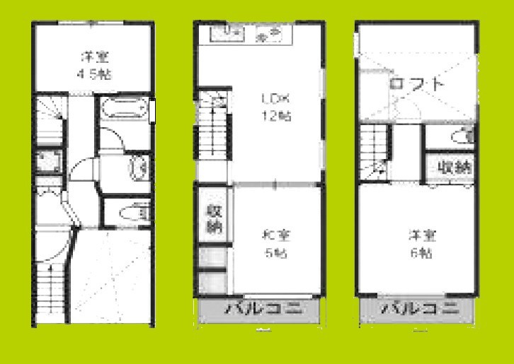 服部貸家 間取り