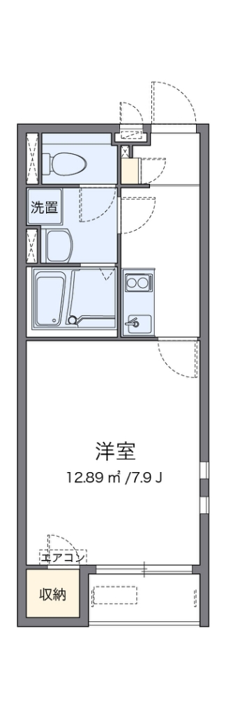クレイノＨｉｒｏｐａｌａｃｅⅢ 間取り