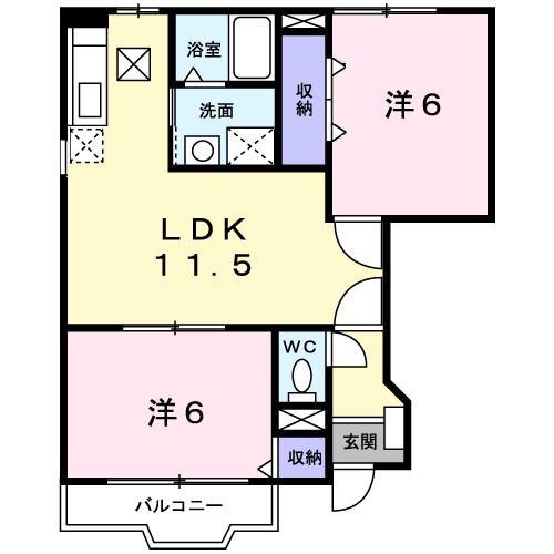 ラフレシール２番館 間取り
