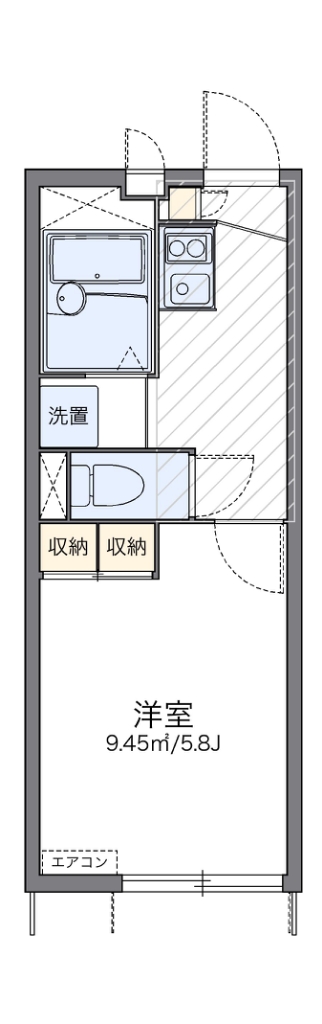 レオパレスヴィラージュ長洲Ⅱ 間取り
