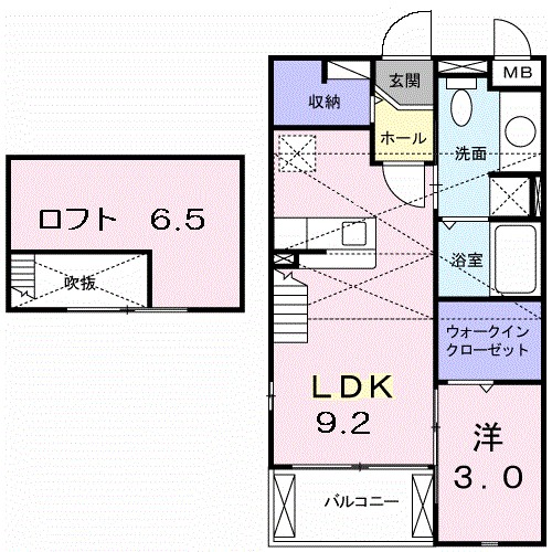 ラフレシール・メゾン・宮﨑Ⅰ 間取り