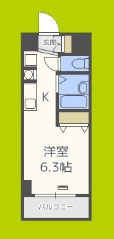 エルミタージュ難波南Ⅴ 間取り
