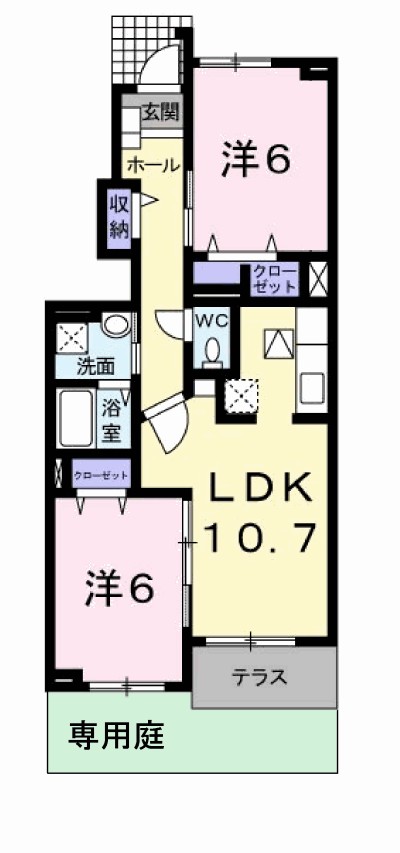 クラール・ミルト　Ｆ．Ｕ 間取り