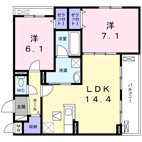 プレゼンス弥刀Ｂ 間取り