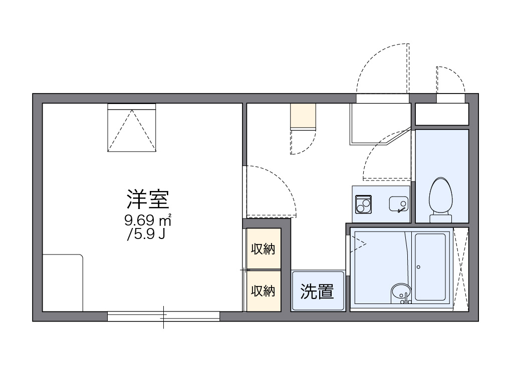 レオパレスＮＥＯ　ＺＩＯＵＮ 間取り
