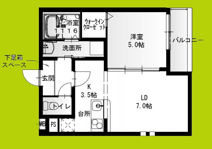 フジパレス瓢箪山Ⅱ番館 間取り