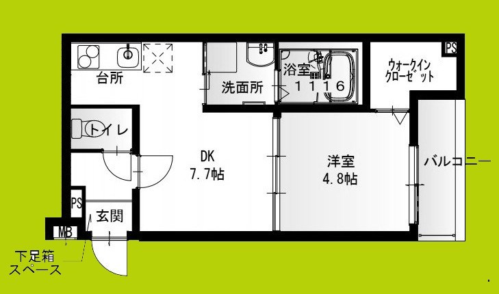 フジパレス瓢箪山Ⅱ番館 間取り